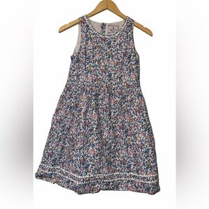 Classic Prep Girls' Sleeveless castle Floral Dress Sz 14 industrial zipper